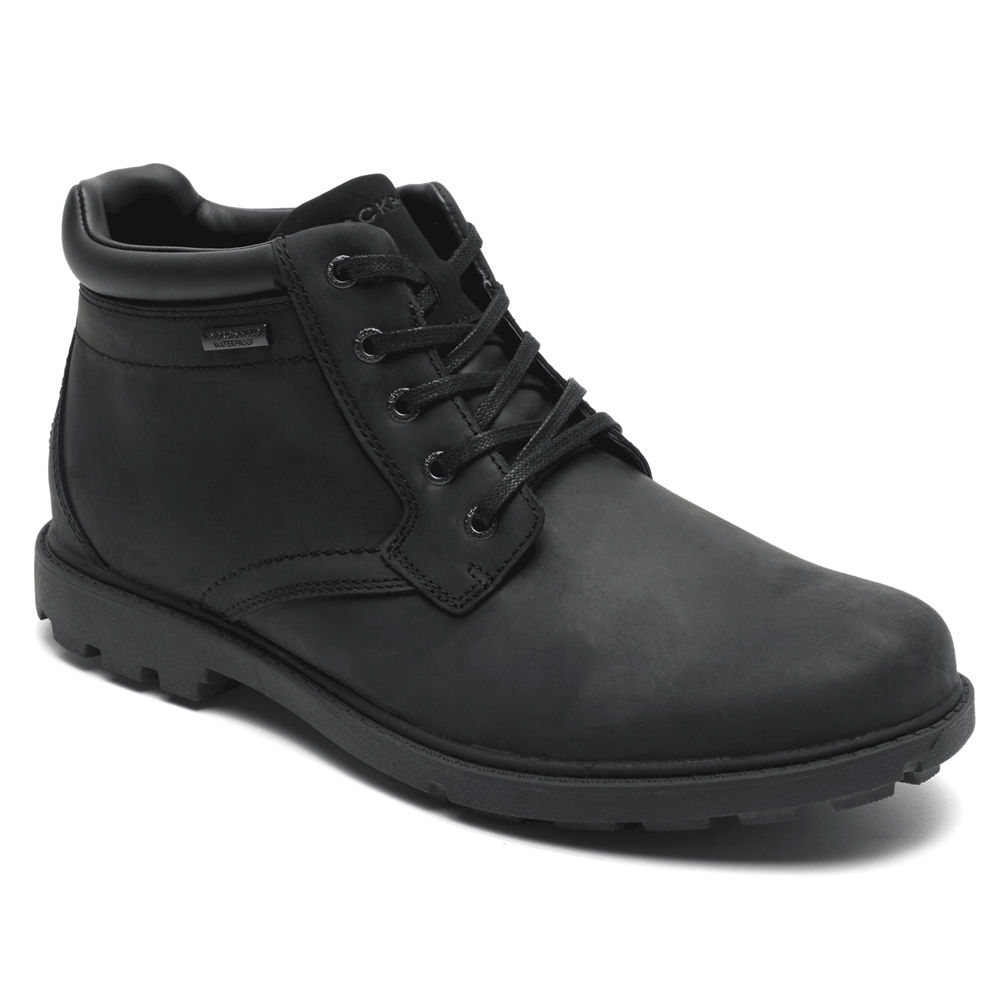 Botas Rockport Homem Pretas - Storm Surge Plain Toe - 85967IJXW